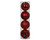 Baubles Red 4x14cm Shatterproof
