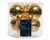 Glass Baubles Light Gold 6x8cm