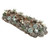 Frosted Pinecone tealight holder x4 glass 15x9x45cm