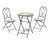 Athens Bistro Table and Two Chairs Black