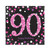 Pink Celebration Age 90 Napkins Pk16