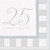 Lunch Napkins Pk 16 2Ply Silver Anniversary 25 Happy Years