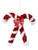 Tinsel Cross Candy Cane 17x16cm