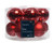 Glass Baubles Red 12x5cm