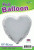 H100 18in Heart Foil Balloon Silver