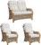 Turin Light Oak 2 Seater Sofa  With 2 Chairs Set