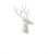 Glitter Stag Head White 18cm
