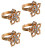 Napkin Rings Metal Flowers Pk4