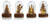Christmas Scene Brown Glass Dome 9cm
