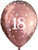 11in Latex Age 18 Rose Gold Pack of 6