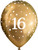 11in Latex Age 16 Gold Pack of 6