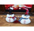 Snowman 30cm with Black Hat and Red Snowflake Belly Buttons