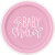 Baby Shower Pink Hearts Plates Pk8 21.9cm