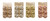 Striped Gift Bows 7.5cm Pack of 6 in Assorted Colours