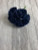 Colourfast Open Foam Roses with Glitter Edge L 8cm Pk6 Navy
