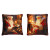 Lit Battery Operated Santa Reading Cushion with Red Piping Choice of 2 45x45cm