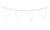 Solid Colour Party Bunting 20 Flags 10m White