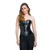 Adult Faux Leather Corset Black L Size 14 to 16