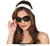 1960s Retro Glasses Black