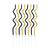 Spiral Twist Cake Candles Black and Gold With Holders