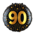 H100 18in Foil Balloon Age 90 Black and Gold