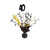 Table Centrepiece Black and Gold Age 40