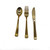 Reusable Plastic Knives Metallic Gold Pack10