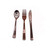 Reusable Plastic Knives Metallic Rose Gold Pack10