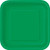 7in Square Plates Emerald Green Pk16