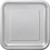 7in Square Plates Silver Pk16
