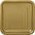 7in Square Plates Gold Pk16