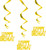 Gold Swirl Decoration x 3 Happy Birthday