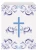 Blue Cross Communion Paper Treat Bag Pk8