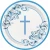 Blue Cross Communion Plates Pk8 9in