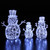 Set Of 3 Acrylic Snowmen Family