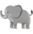 H300 Supershape Foil Balloon Jungle Elephant 33in