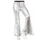 70s Disco Bell Bottom Trousers Silver Large