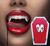 Vampire Fangs with Gothic Cross with Thermoplastic