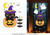 Cat Pumpkin and Ghost Gel Cling 25x30cm