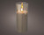 LED Glass Candle Flame Effect Smokey Grey Battery Operated 7.5x17.5cm