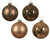 Glass Bauble with Gold Glitter Check and Speckles 8cm Choice of 4 Colours