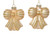 Glass Bow Bauble Shiny Matt Pearl 9x4.2x10cm