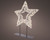 38cm Star on Stand with 500 Warm White Micro LEDS Silver Metal frame 47cm Total Height