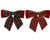 Polyester Bow Velvet Tartan Outdoor 7x66x72cm Choice of 2 Colours