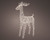 84cm Reindeer With 720 Warm White Micro LEDS Silver Metal Framed