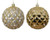 Shatterproof Bauble 8cm Gold Mix Choice of 2 Colours