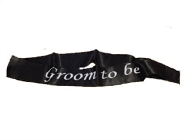 Hen Party Diamante Black Groom to Be Sash