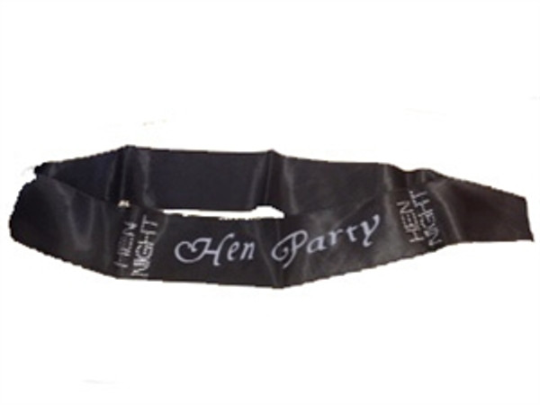 Hen Party Diamante Black Hen Party Sash