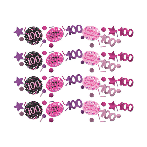 Pink Celebration Confetti Age 100 34g