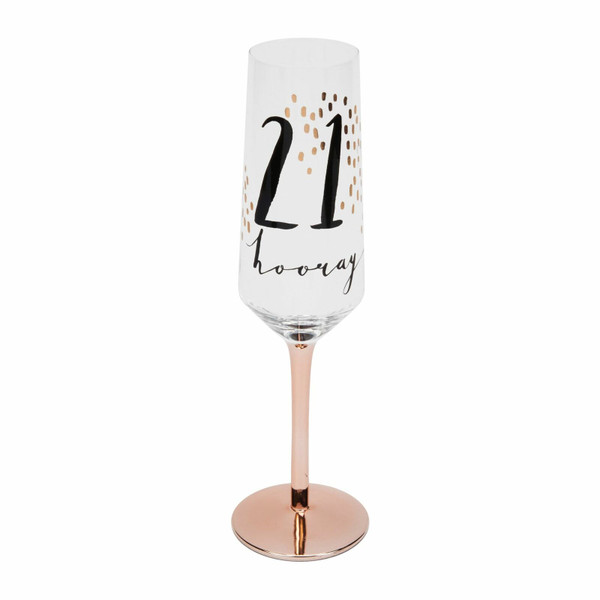 Rose Gold Champagne Flute Age 21